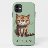 Sour Puss Funny Case-Mate iPhone Hülle (Rückseite)
