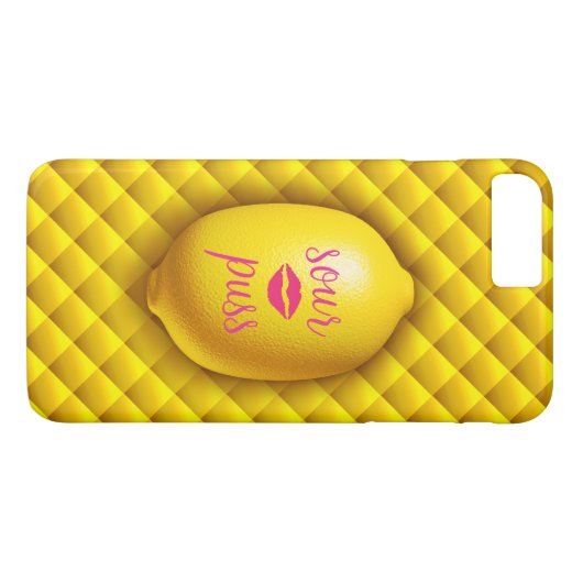Sour Puss Lemon iPhone 7 Case-Mate iPhone Hülle (Rückseite (Horizontal))