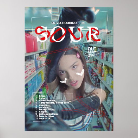 SOUR von Olivia Rodrigo music ft driver und Poster (Vorne)