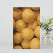 Sour Yellow Lemons Briefpapier (Stehend Vorderseite)