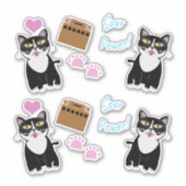 Source Sour Power Tuxedo Cat Cartoon Set Aufkleber (Vorderseite)