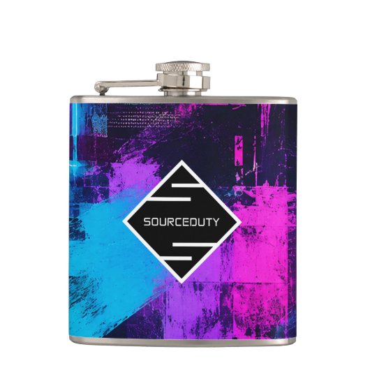 Sourceduty-Logo Flachmann (Vorderseite)