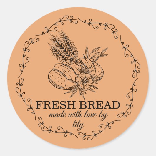 Sourdough Bread Baking Runder Aufkleber (Vorderseite)