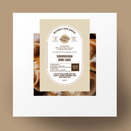 Sourdough Brot Modernes Beige Bäckerei Hütte Law Lebensmitteletikett