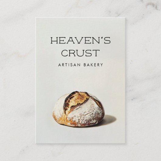 Sourdough Micro Bakery Modern QR Code Visitenkarte (Vorderseite)