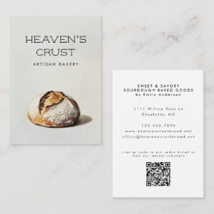 Sourdough Micro Bakery Modern QR Code Visitenkarte