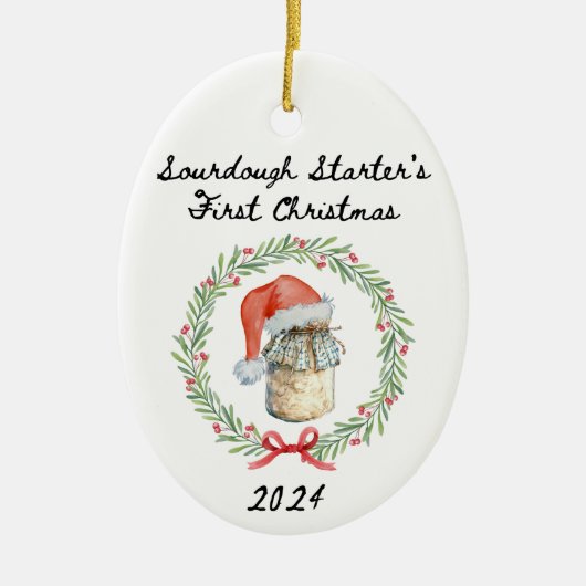 Sourdough Starter 2024 Ornament (Vorne)