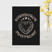 Sourdough Sweetheart Funny Valentine Heart Bread Karte (Gelbe Blume)