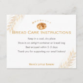 Sourdough Wheat Bakery Bread Care Instructions Dankeskarte (Vorderseite)