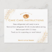 Sourdough Wheat Bakery Cake Care Instructions Dankeskarte (Vorderseite)