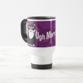 Sourpuss Anti Mornings Funny Cat Design Reisebecher (Vorderseite Links)