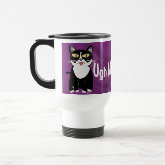 Sourpuss Anti Mornings Funny Cat Design Reisebecher