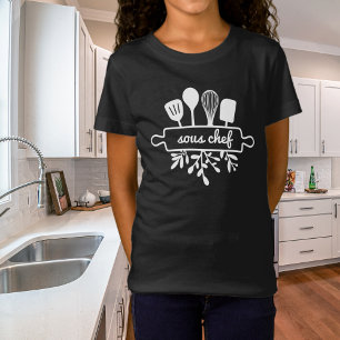 Sous-Chef Kids Weiße Küchenutensilien T-Shirt