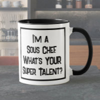 Sous-Chef Super-Talent. Zweifarbige Kaffeetasse