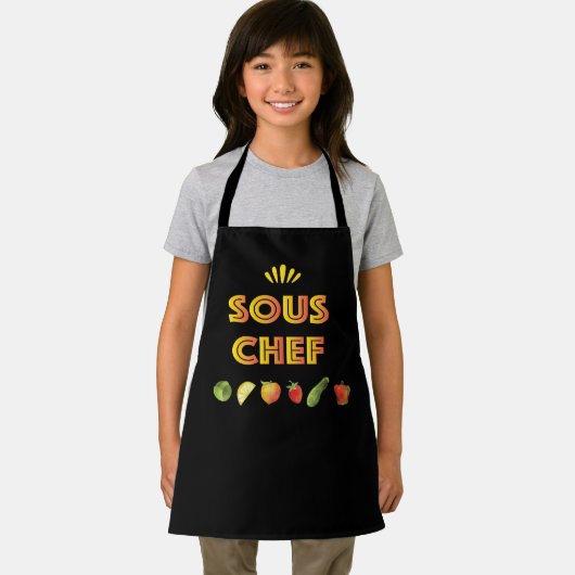 Sous Koch Spaß Design mit Obst und Gemüse Schürze (Insitu)