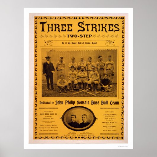 Sousa Baseball Team Music 1902 Poster (Vorne)