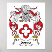 Sousa Familienwappen Poster (Vorne)