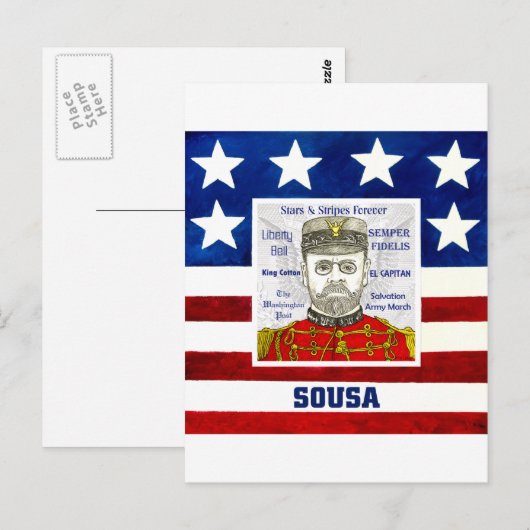 Sousa Postkarte (Vorne/Hinten)