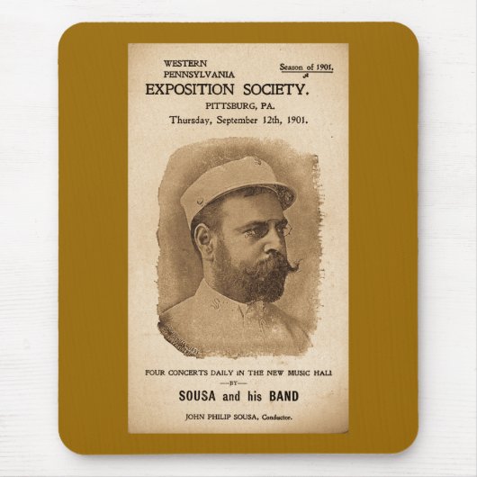 Sousa und seiner versehen 1901 - Vintage Anzeige Mousepad (Vorne)