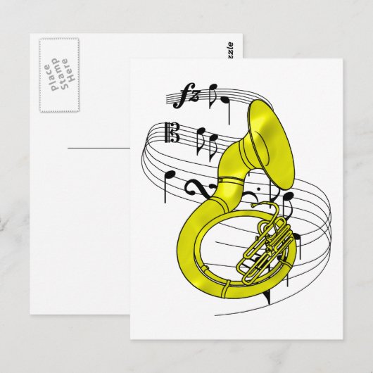 Sousaphon Postkarte (Vorne/Hinten)