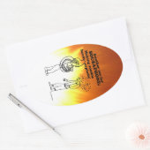 Sousaphon Zombie Explode Oval Sticker (Umschlag)