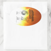 Sousaphon Zombie Explode Oval Sticker (Tasche)