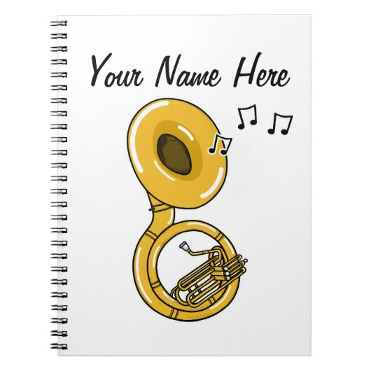 Sousaphone Brass Musician Music Teacher Custom Notizblock (Vorderseite)