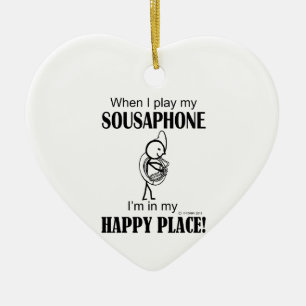 Sousaphone-glücklicher Platz Keramikornament