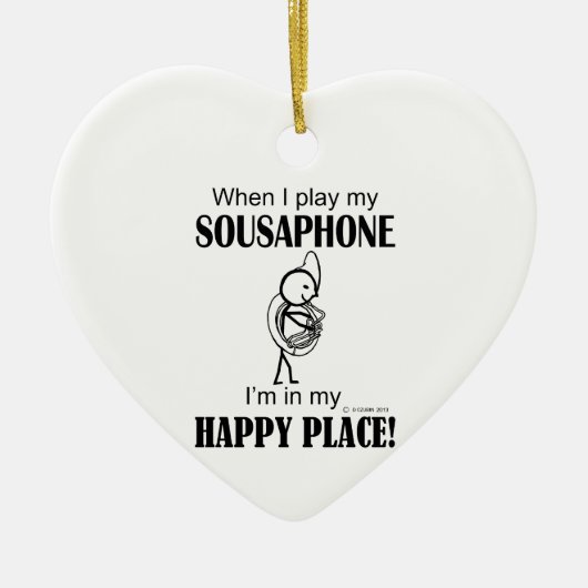 Sousaphone Happy Place Keramikornament (Vorne)
