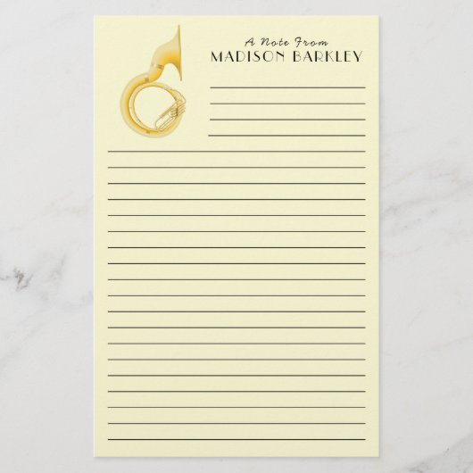 Sousaphone Marching Band Music Teacher Musiker Briefpapier (Vorderseite)