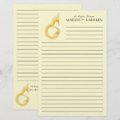 Sousaphone Marching Band Music Teacher Musiker Briefpapier (Vorne/Hinten)