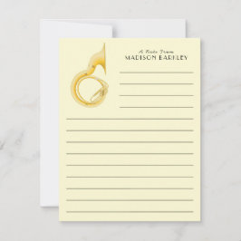 Sousaphone Marching Band Music Teacher Musiker Dankeskarte