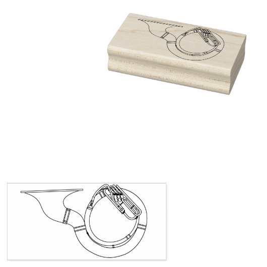 Sousaphone Marching Band Music Teacher Musiker Gummistempel (Stempel)