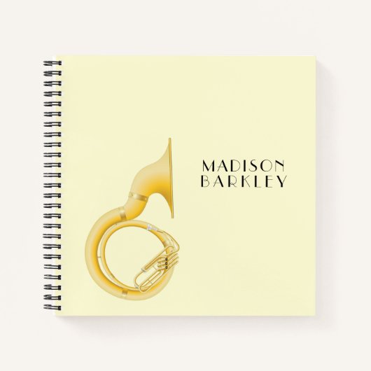 Sousaphone Marching Band Music Teacher Musiker Notizblock (Vorderseite)