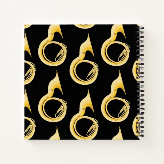 Sousaphone Marching Band Music Teacher Musiker Notizblock (Rückseite)