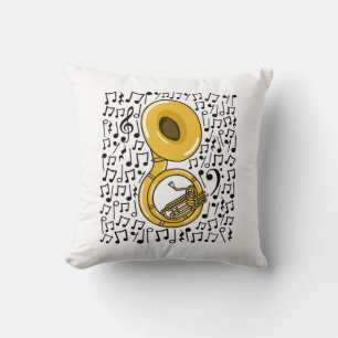 Sousaphone Musical Notes Brass Musician Kissen