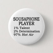Sousaphone Player Hot Air Button (Vorderseite)