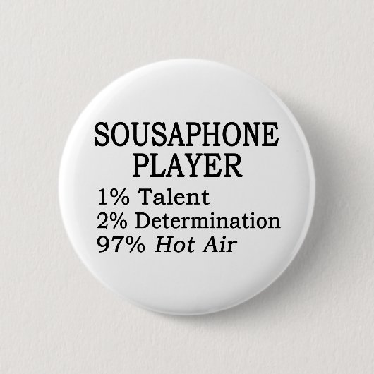 Sousaphone Player Hot Air Button (Vorderseite)