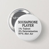 Sousaphone Player Hot Air Button (Vorne & Hinten)