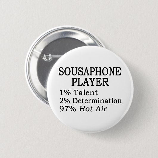Sousaphone Player Hot Air Button (Vorne & Hinten)