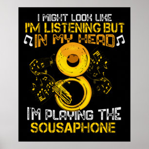 Sousaphone Player Marching Band Geschenk Männer Tu Poster