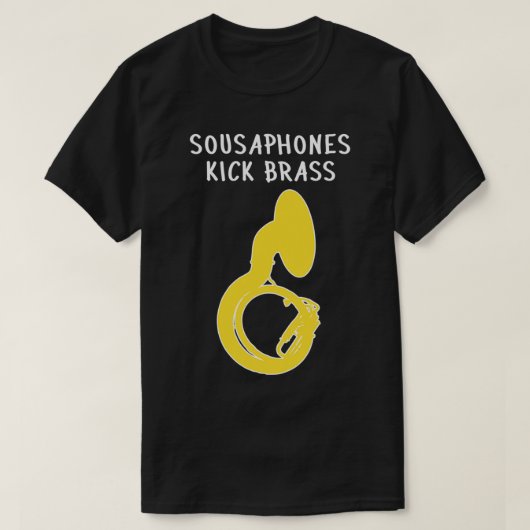 Sousaphone SOUSAPHONES KICK BRASS Funny Sousaphon T-Shirt (Design vorne)