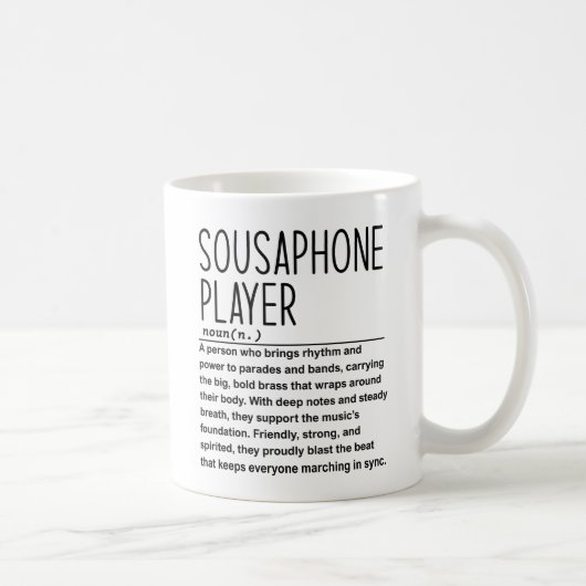 Sousaphone-Spieler Kaffeetasse (Rechts)