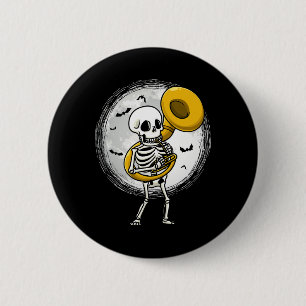 Sousaphone Tuba Instrument Halloween Band spielen Button