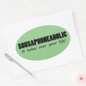 Sousaphoneaholic Life Oval Sticker (Umschlag)