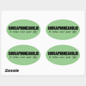 Sousaphoneaholic Life Oval Sticker (Blatt)