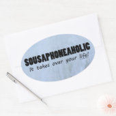 Sousaphoneaholic Life Oval Sticker (Umschlag)