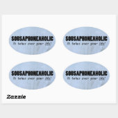 Sousaphoneaholic Life Oval Sticker (Blatt)