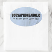 Sousaphoneaholic Life Oval Sticker (Tasche)