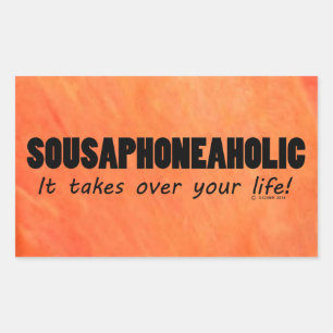 Sousaphoneaholic Life Rechteckkantsticker Rechteckiger Aufkleber